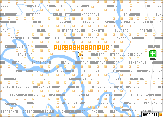map of Purba Bhabānipur