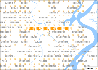 map of Purba Char Lakshmipura