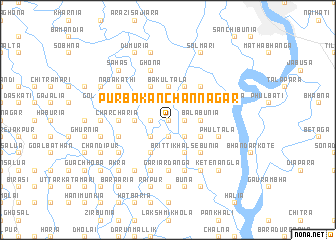map of Purba Kānchannagar