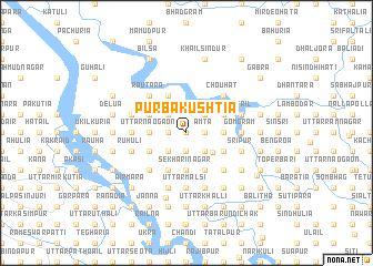 map of Purba Kushtia