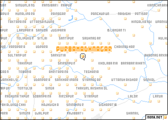 map of Purba Mādhnagar