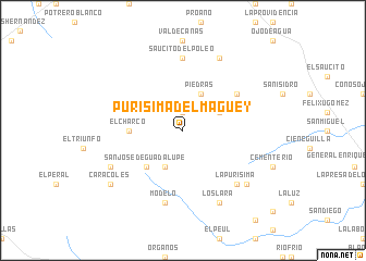 map of Purísima del Maguey
