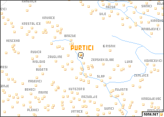 map of Purtići