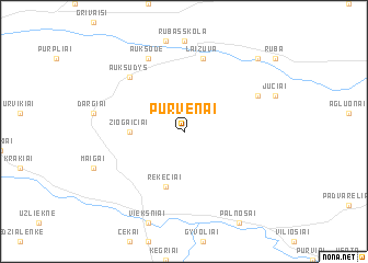 map of Purvėnai