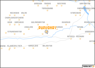 map of Pŭrvomay