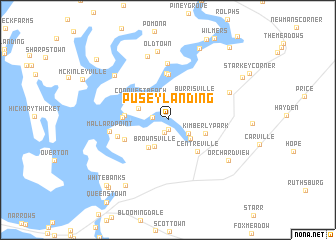 map of Pusey Landing