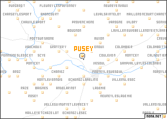 map of Pusey