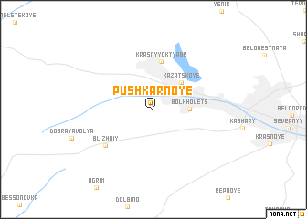 map of Pushkarnoye