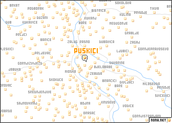map of Puškići