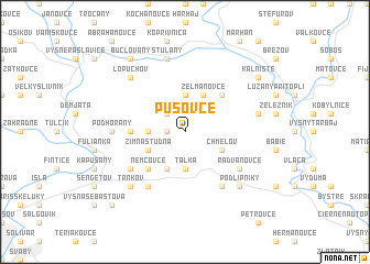 map of Pušovce