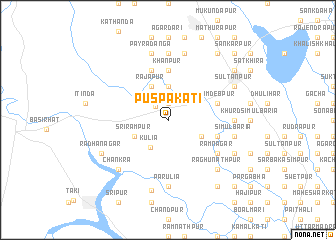 map of Puspakāti