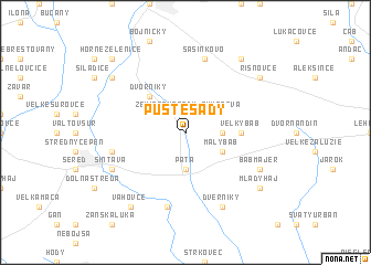 map of Pusté Sady