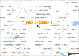 map of Pusti Choceńskie