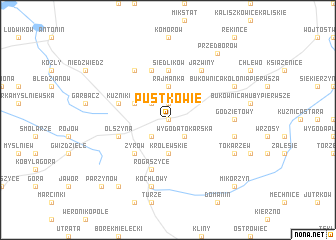 map of Pustkowie