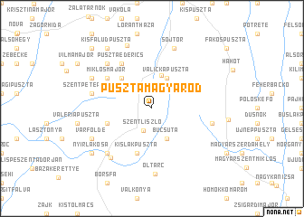 map of Pusztamagyaród