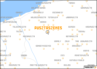 map of Pusztaszemes