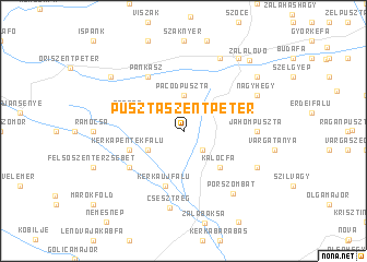 map of Pusztaszentpéter