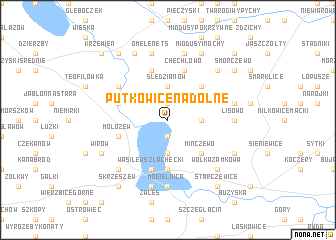 map of Putkowice Nadolne