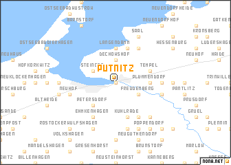 map of Pütnitz