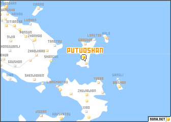 map of Putuoshan