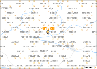 map of Puybrun