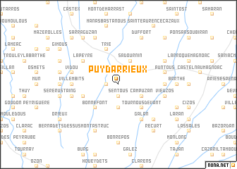 map of Puydarrieux