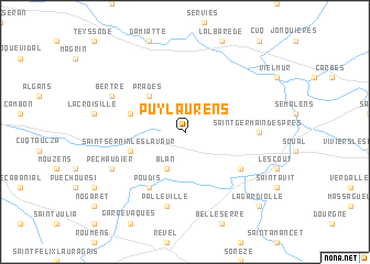 map of Puylaurens