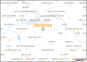 map of Puymoyen