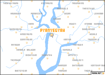 map of Pyanyegyaw