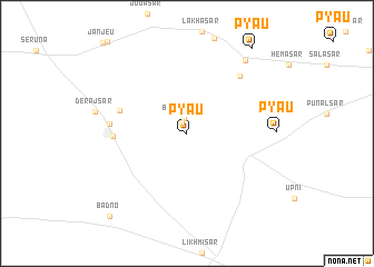 map of Pyāu