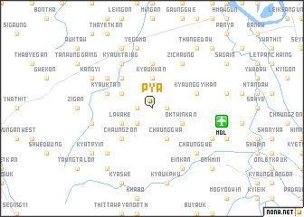 map of Pya