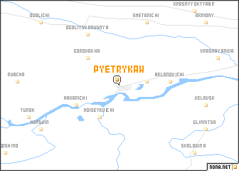 map of Pyetrykaw