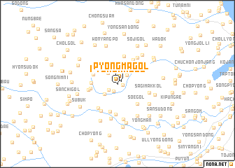 map of Pyŏngma-gol