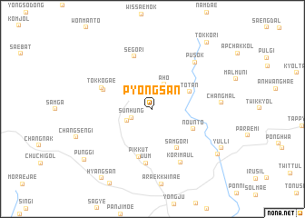 map of Pyŏngsan