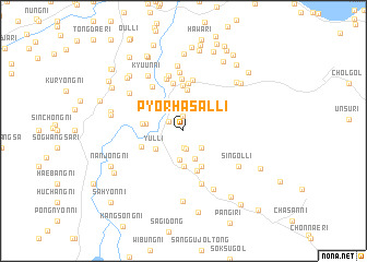 map of Pyŏrhasal-li