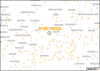 map of Pyŏryang-ni