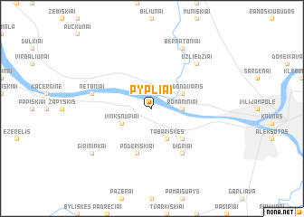 map of Pypliai
