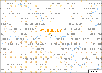 map of Pyskočely