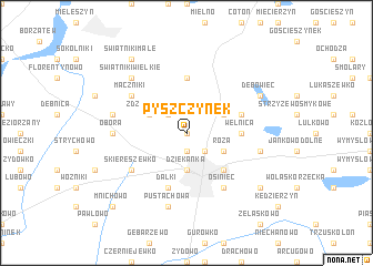 map of Pyszczynek