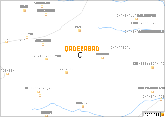 map of Qāderābād