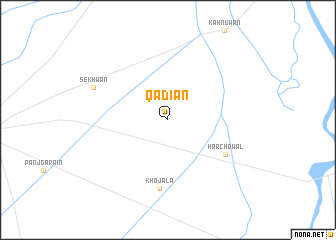 map of Qādiān