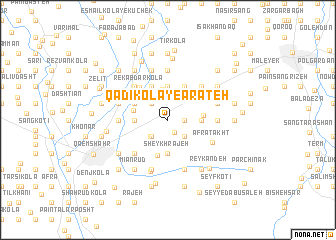 map of Qādī Kolā-ye Araţeh