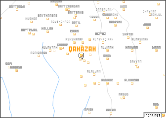 map of Qaḩāzah