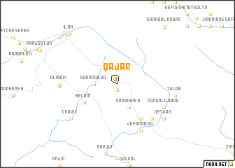 map of Qajar