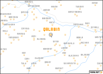 map of Qǝlǝbin