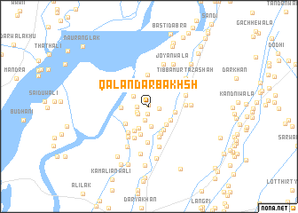 map of Qalandar Bakhsh