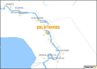 map of Qal‘at Aḩmad