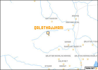 map of Qal‘at Ḩājj Mānī