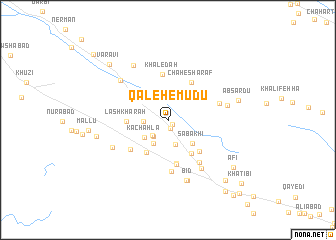 map of Qal‘eh-e Mūdū