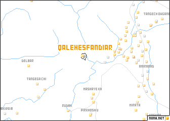 map of Qal‘eh Esfandīār